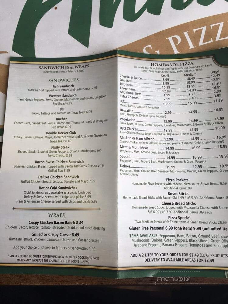 Sharry's Cafe - Long Lake, MI menu_pic