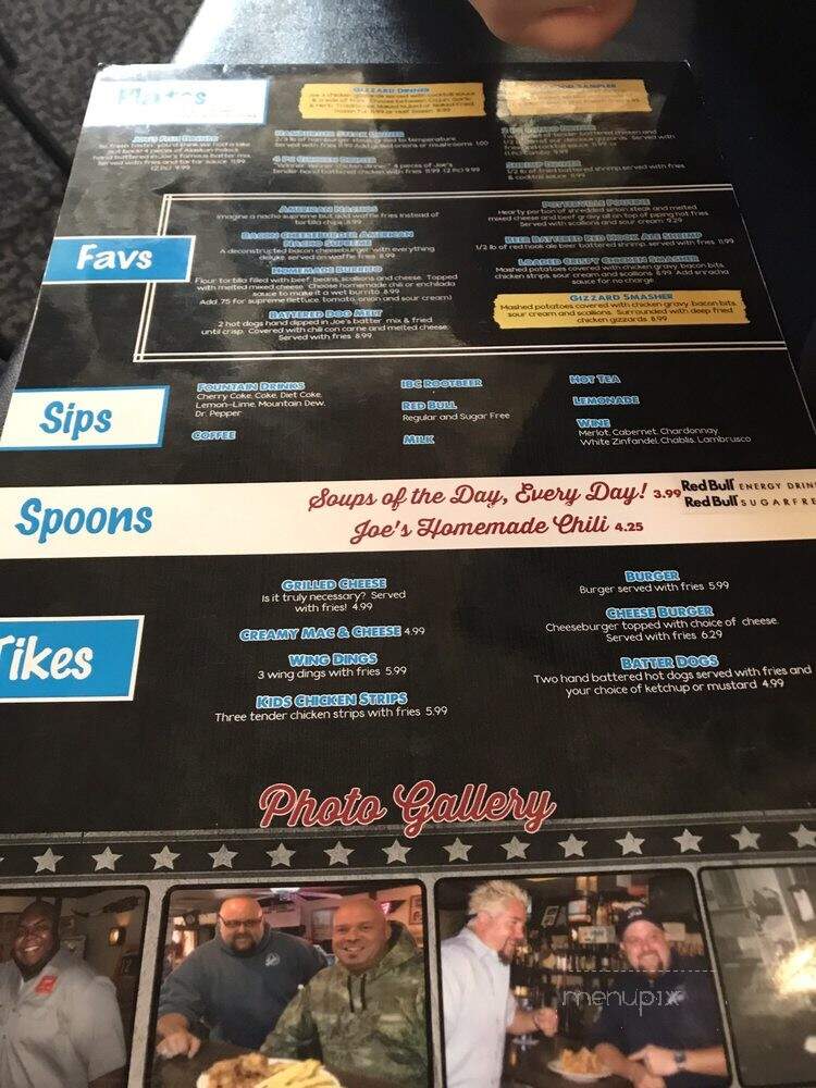 Joe's Gizzard City - Potterville, MI menu_pic