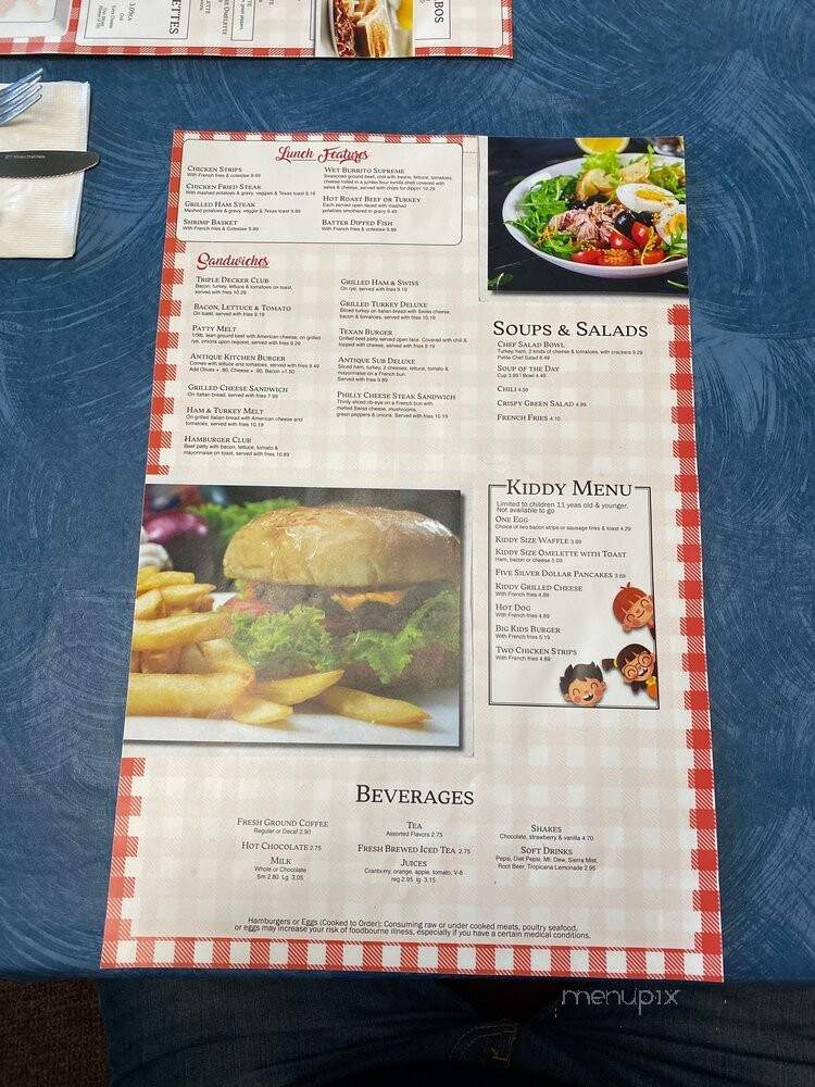 Antique Kitchen Family Restaurant - Portage, MI menu_pic