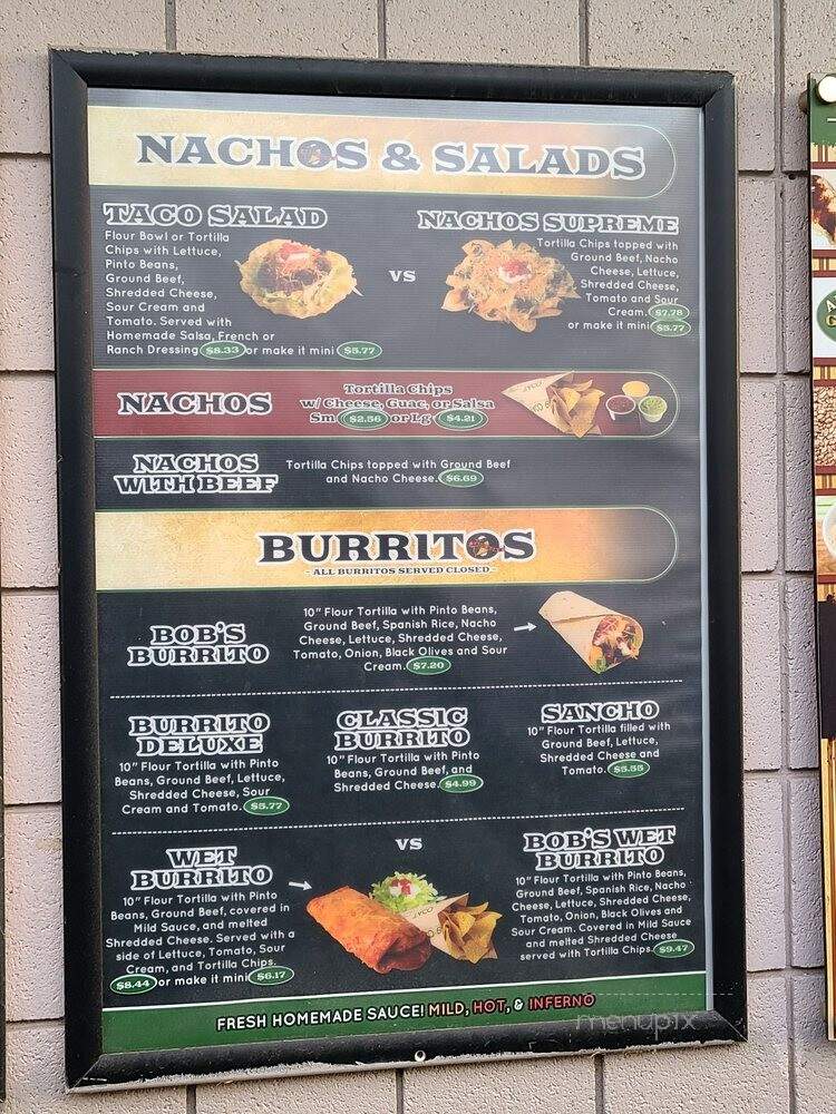 Taco Bob's - Portage, MI menu_pic