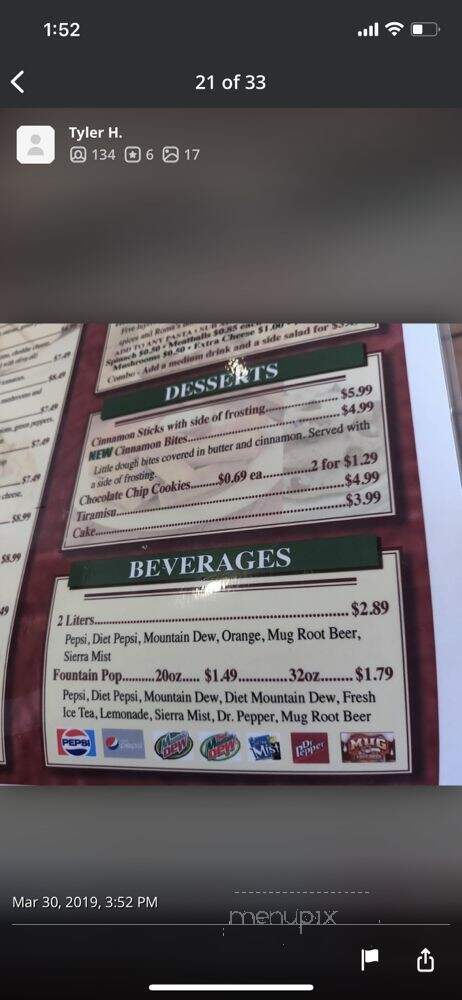 Roma's Pizza - Kalamazoo, MI menu_pic