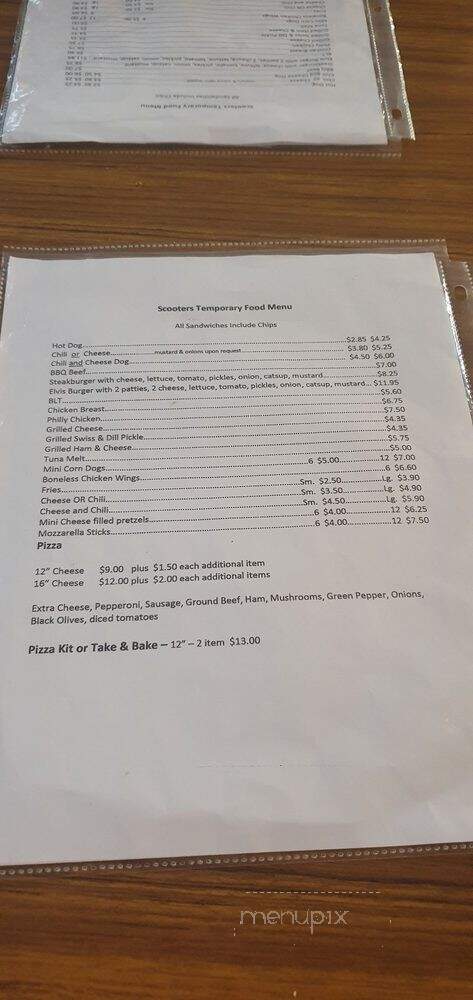 Scooters Malt Shoppe - Scotts, MI menu_pic