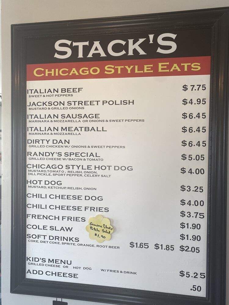Stack's - Grand Haven, MI menu_pic