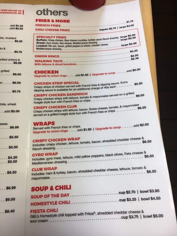 G & L Chili Dogs - Muskegon, MI menu_pic