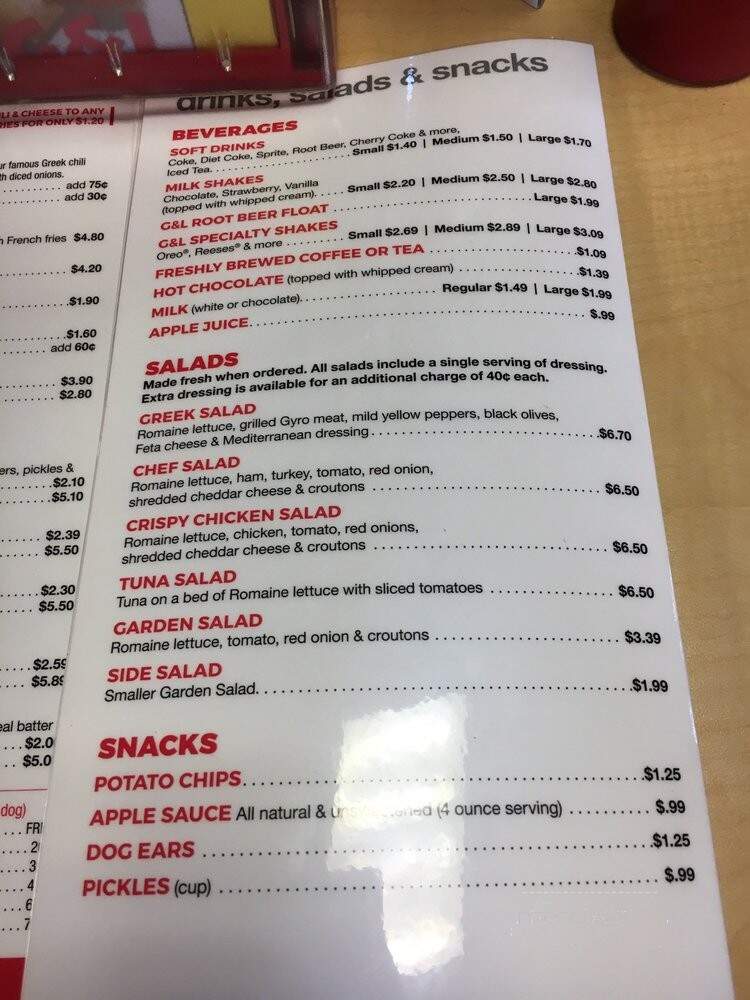 G & L Chili Dogs - Muskegon, MI menu_pic