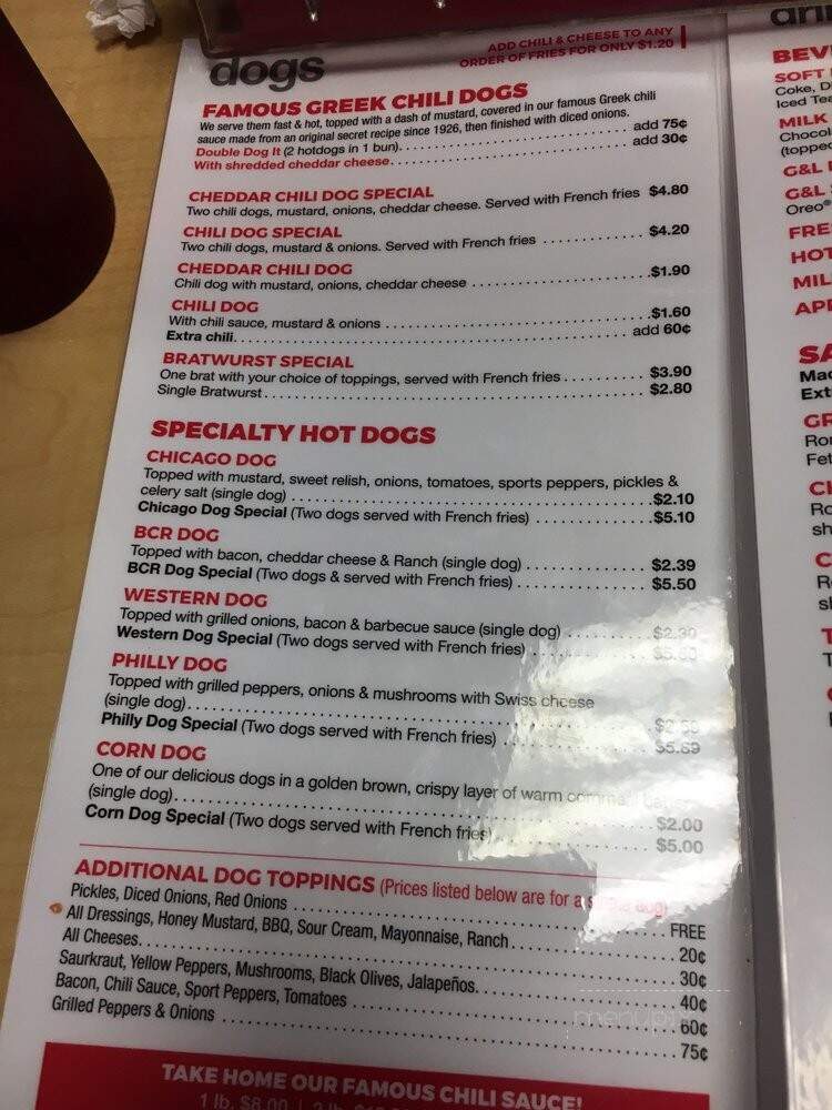 G & L Chili Dogs - Muskegon, MI menu_pic