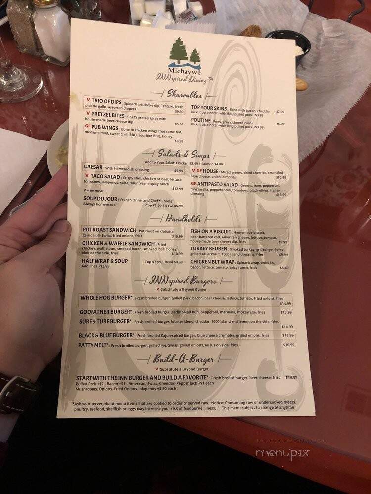 Michaywe'in The Woods Dining - Gaylord, MI menu_pic