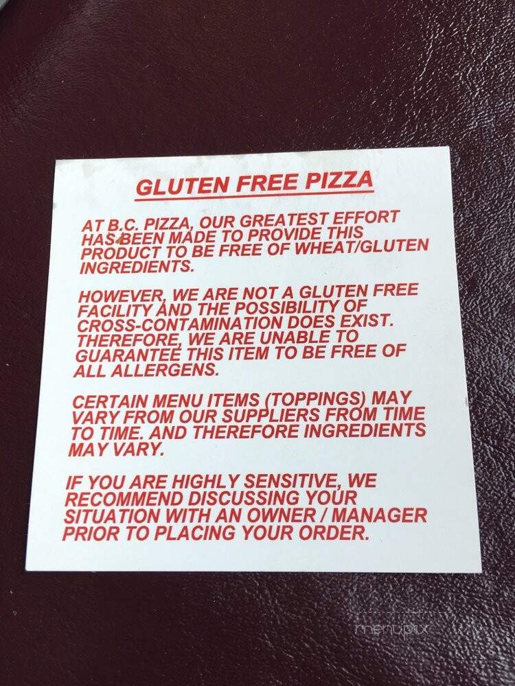 BC Pizza - Gaylord, MI menu_pic