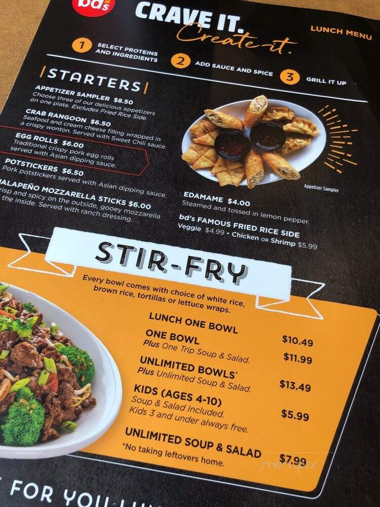 Mongolian Barbeque - Ann Arbor, MI menu_pic