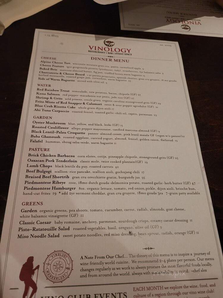 Vinology - Ann Arbor, MI menu_pic