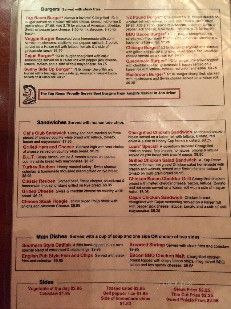 Tap Room - Ypsilanti, MI menu_pic