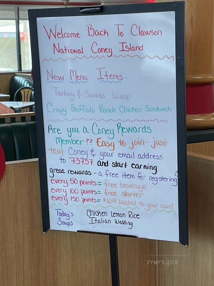 National Coney Island - Clawson, MI menu_pic