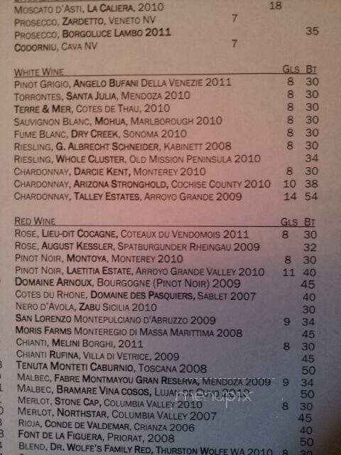 Franklin Grill - Franklin, MI menu_pic