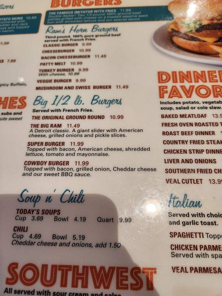 Ram's Horn Restaurant - Southfield, MI menu_pic