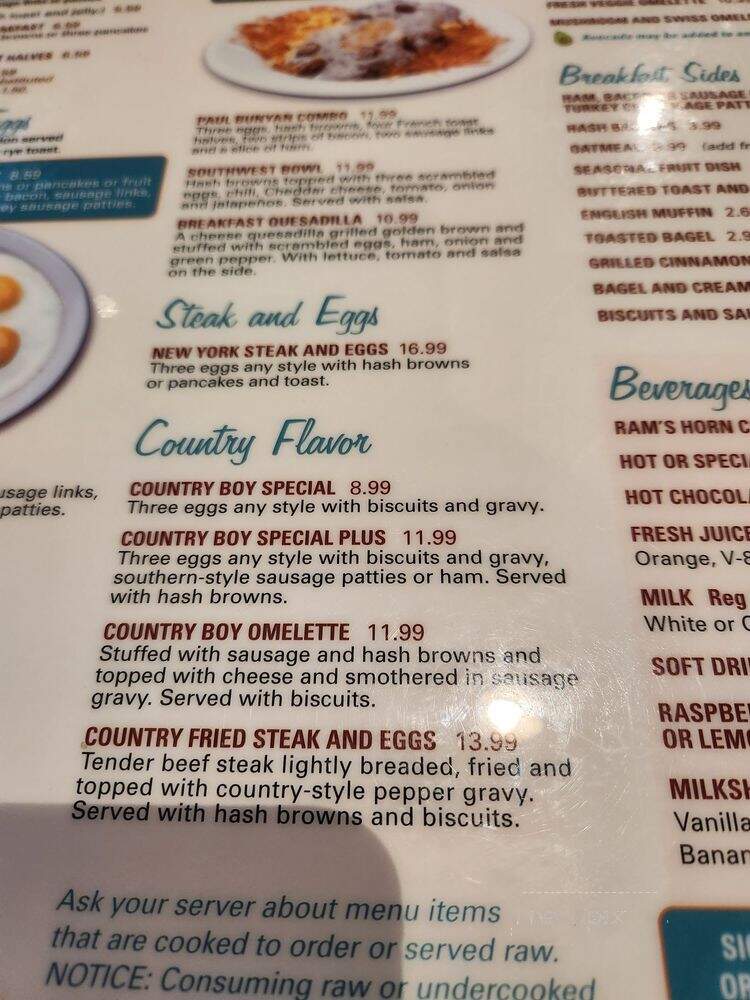 Ram's Horn Restaurant - Southfield, MI menu_pic