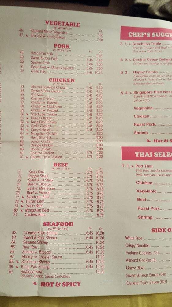 China Star - Clinton Township, MI menu_pic