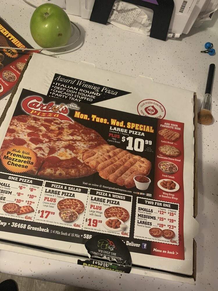 Carlo's Pizza - Clinton Township, MI menu_pic