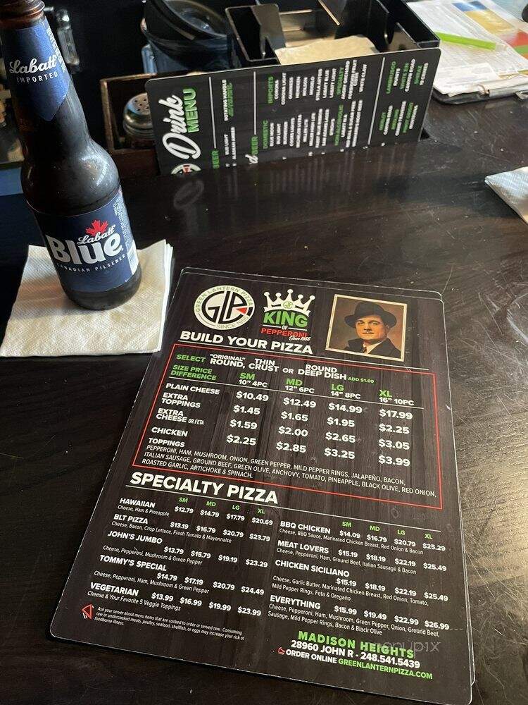 Green Lantern Lounge - Madison Heights, MI menu_pic