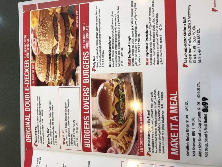 Big Boy - Madison Heights, MI menu_pic