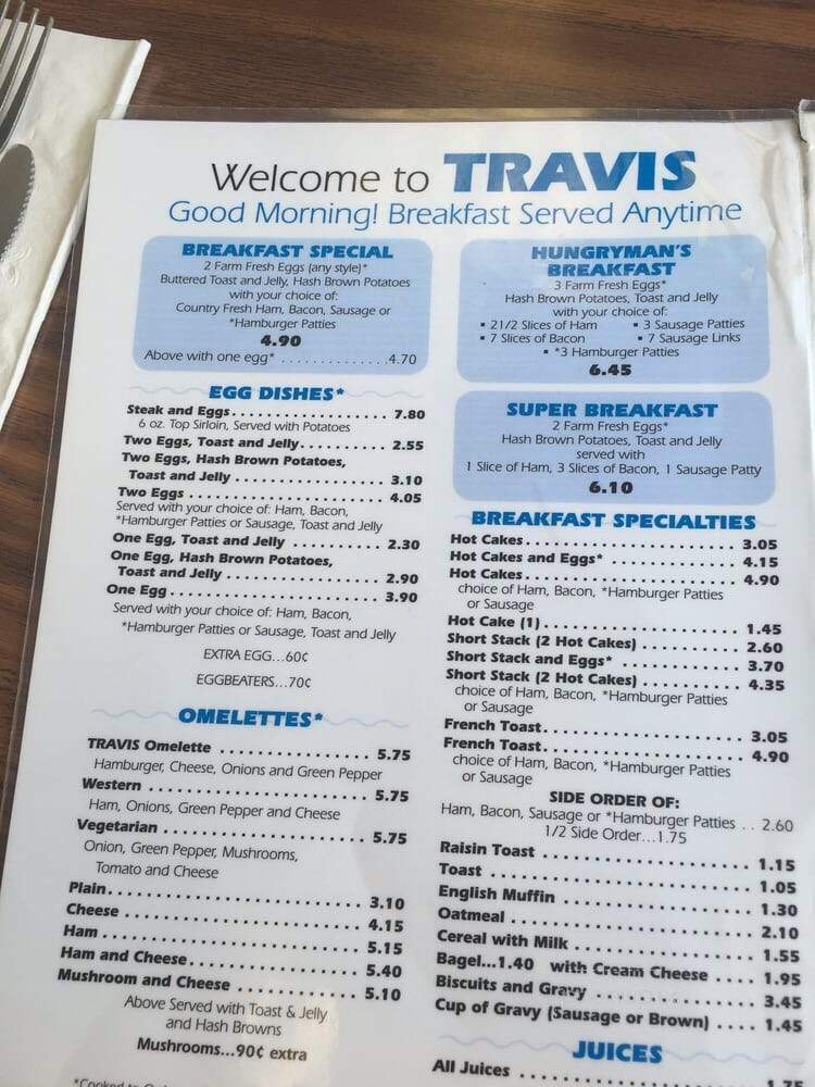 Travis Hamburgers - St Clair Shores, MI menu_pic