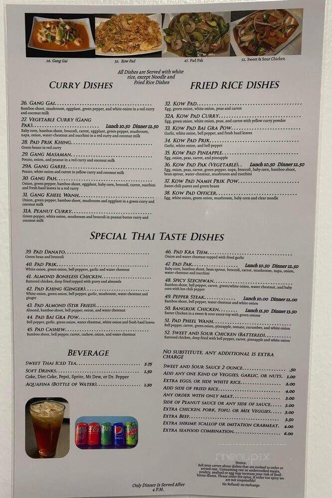Spicy Thailand - Warren, MI menu_pic