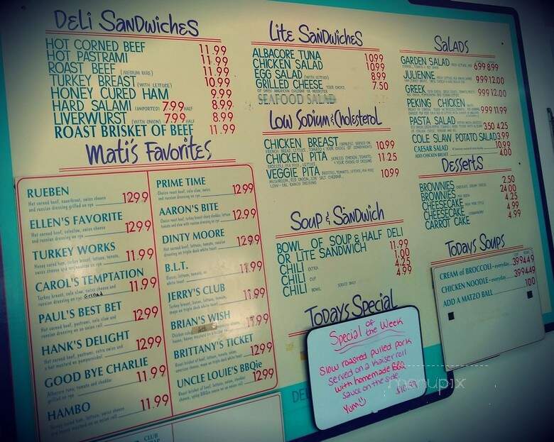 Mati's Deli - Dearborn, MI menu_pic