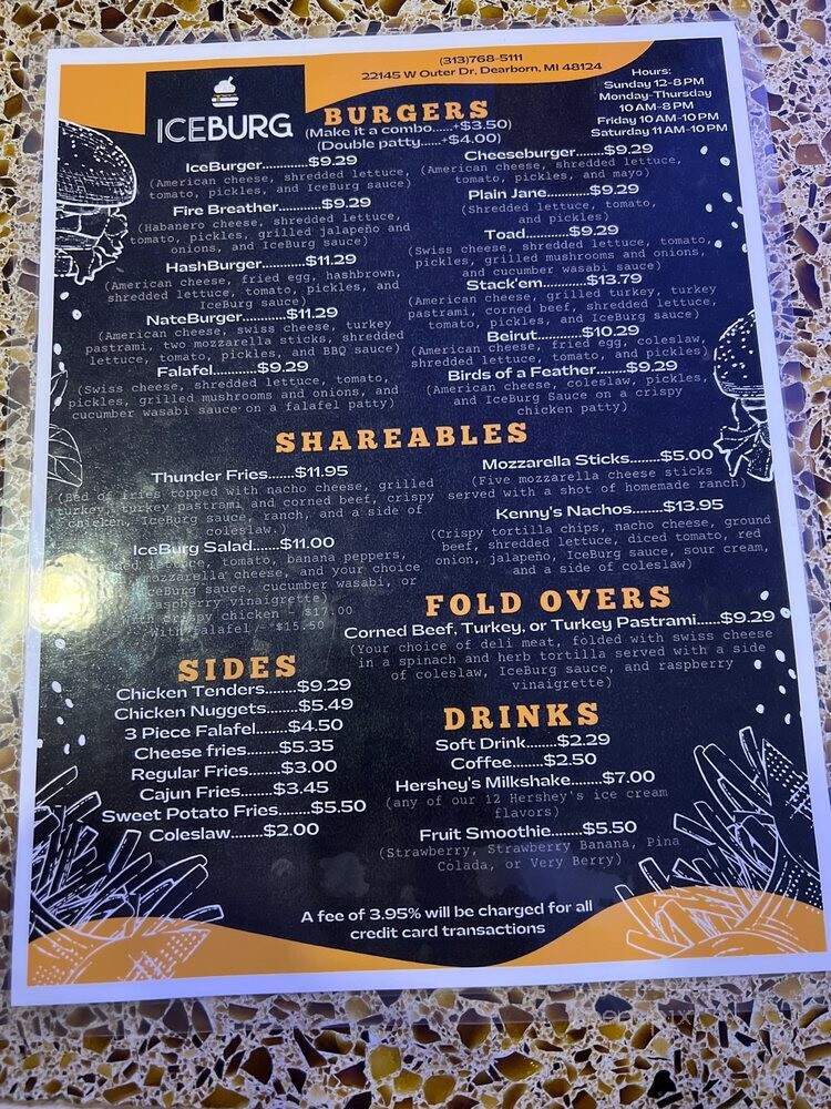 P J Burgers - Dearborn, MI menu_pic