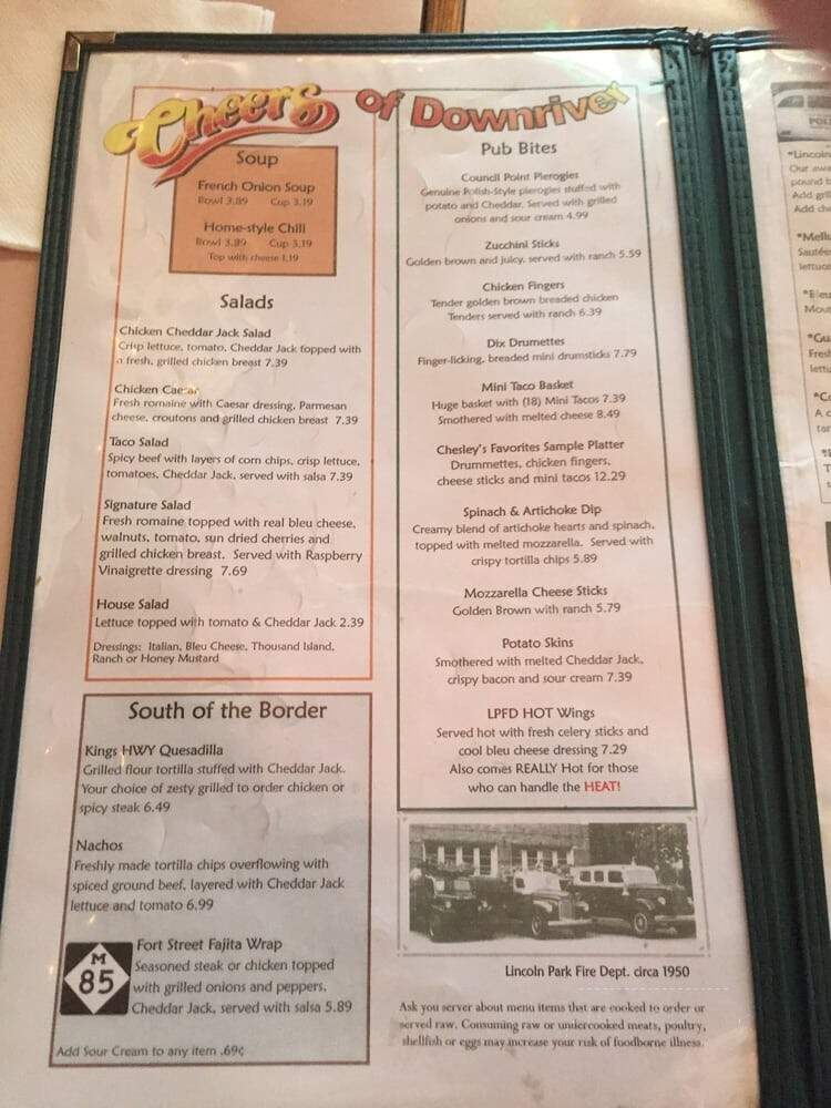 Chesley's - Lincoln Park, MI menu_pic