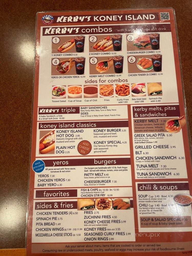 Kerby's Koney Island - Livonia, MI menu_pic