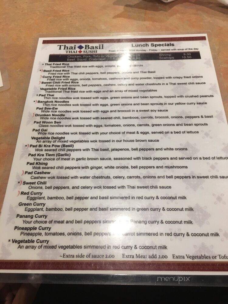 Thai Basil Restaurant - Livonia, MI menu_pic