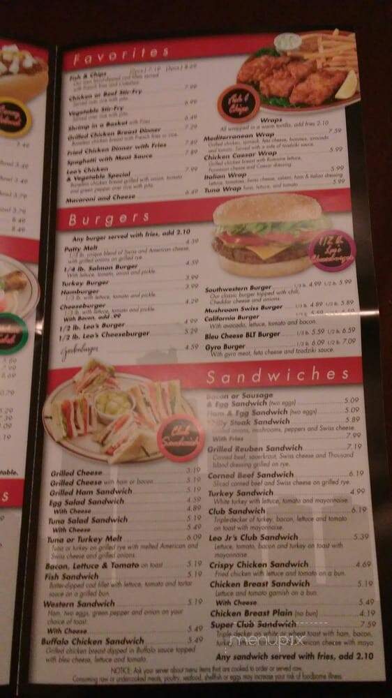 Leo's Coney Island - Taylor, MI menu_pic