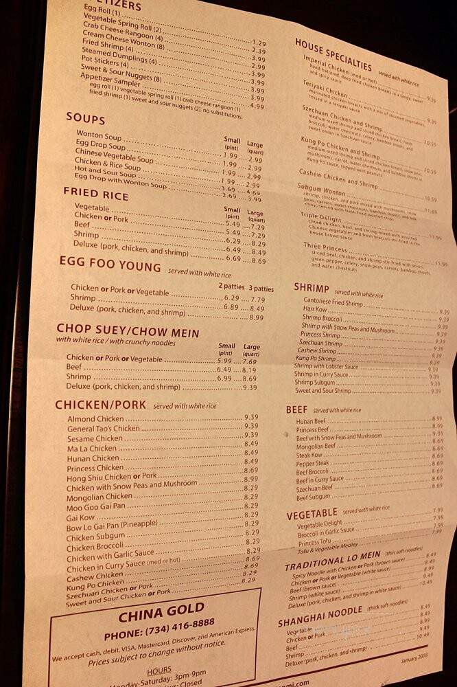 China Gold - Canton, MI menu_pic