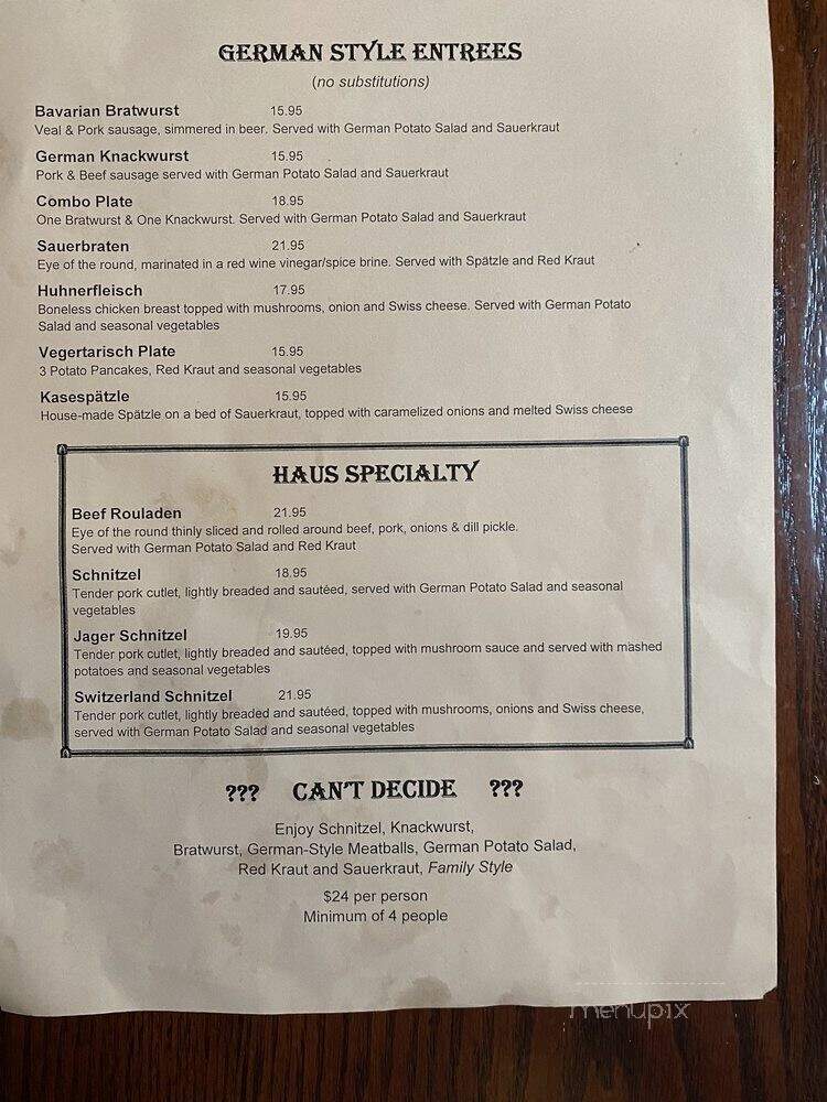 Dakota Inn - Detroit, MI menu_pic