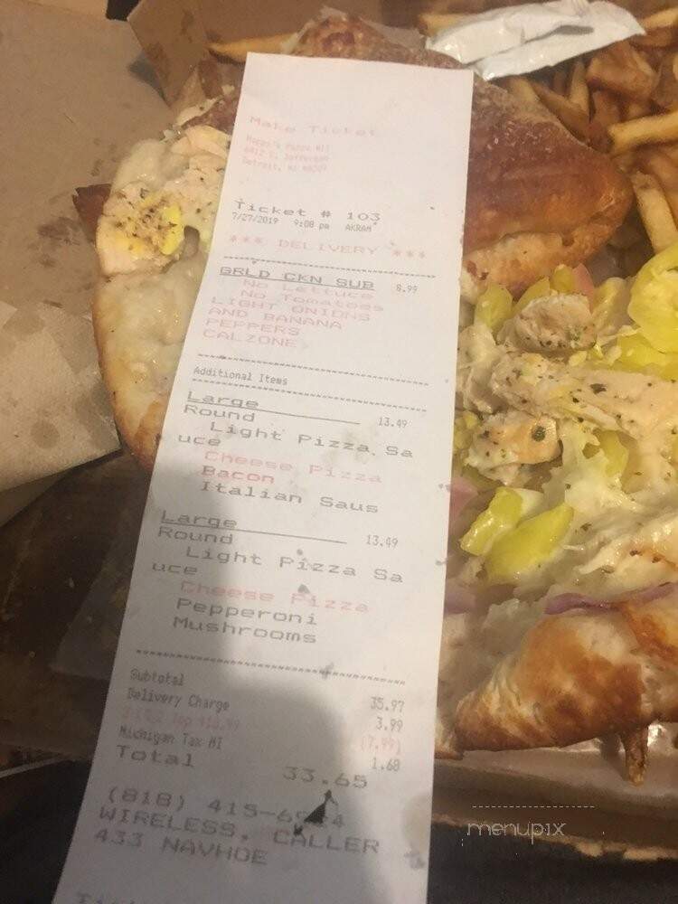 Happy's Pizza - Detroit, MI menu_pic