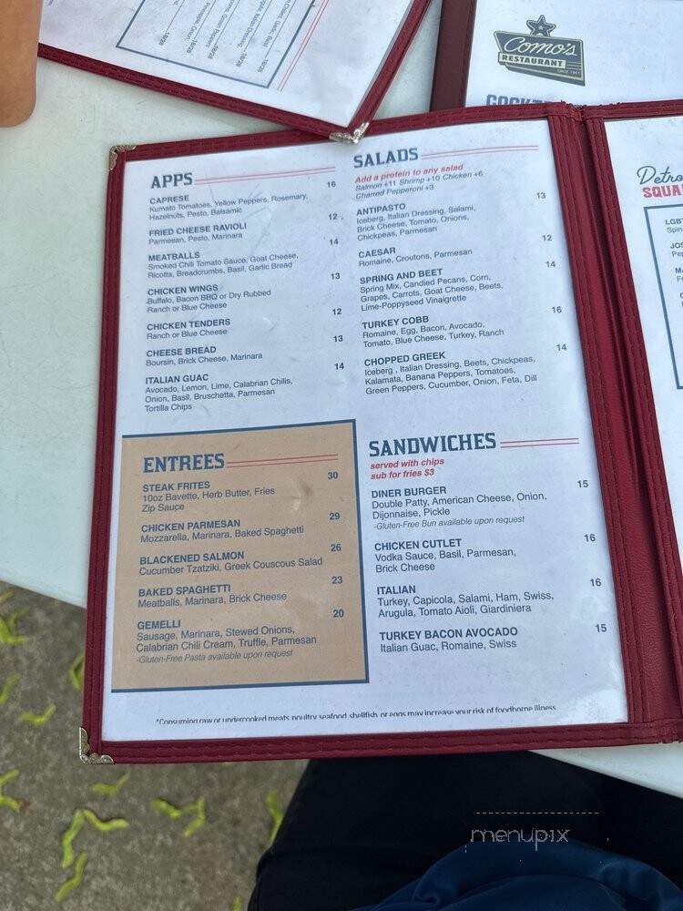 Como's - Ferndale, MI menu_pic