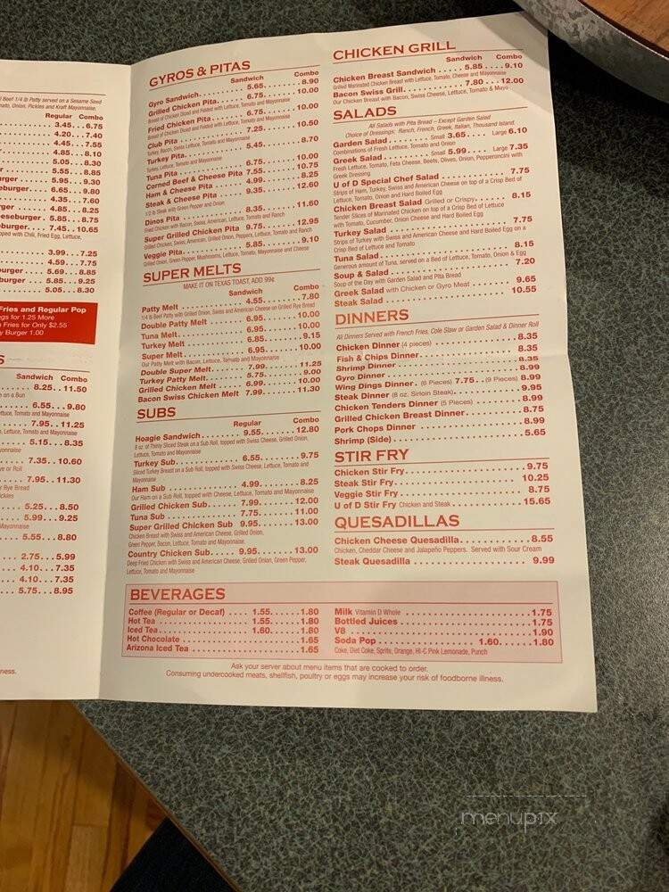 U Of D Coney Island - Detroit, MI menu_pic