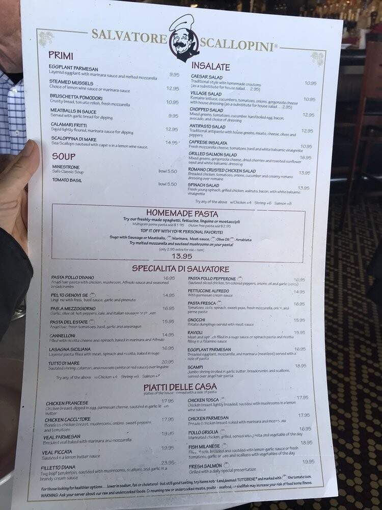 Salvatore Scallopini - Grosse Pointe Woods, MI menu_pic