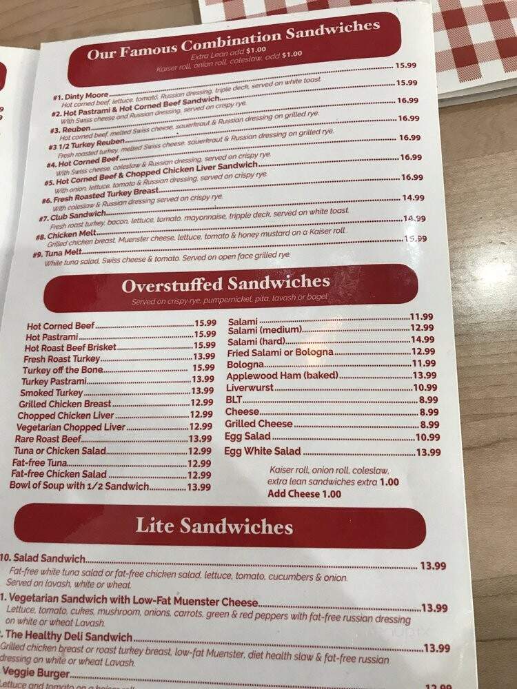 Steve's Deli - Bloomfield Hills, MI menu_pic