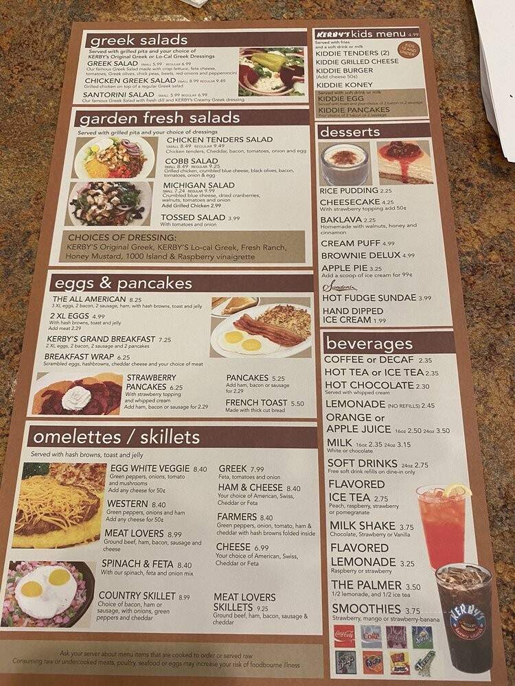 Kerby's Koney Island - Bloomfield Hills, MI menu_pic