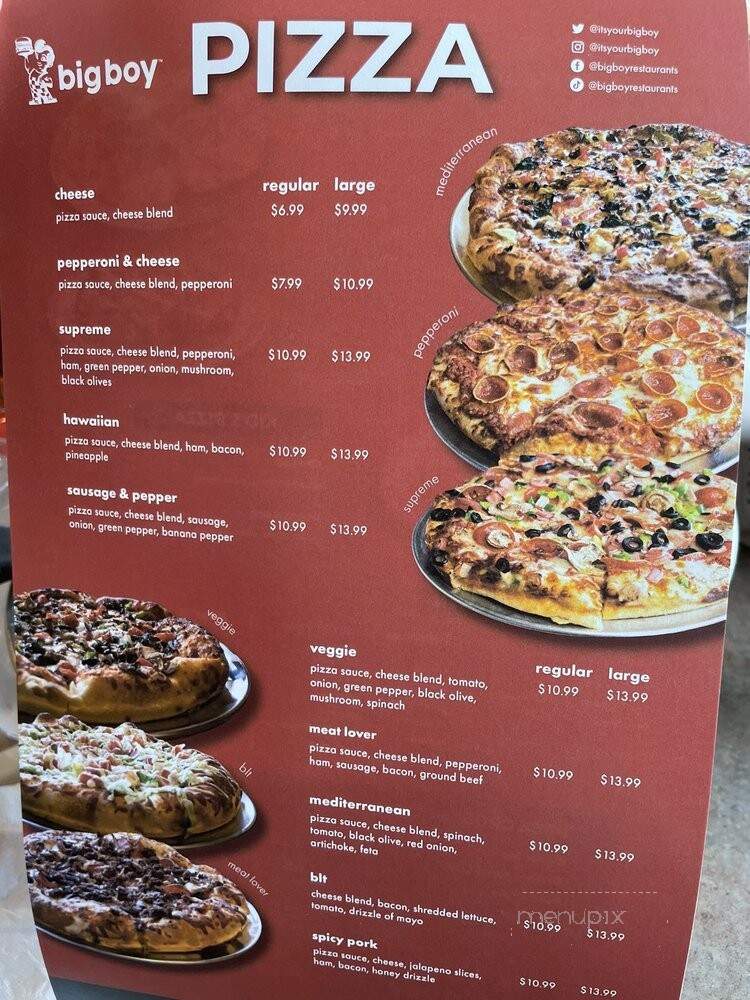 Big Boy - Rochester Hills, MI menu_pic