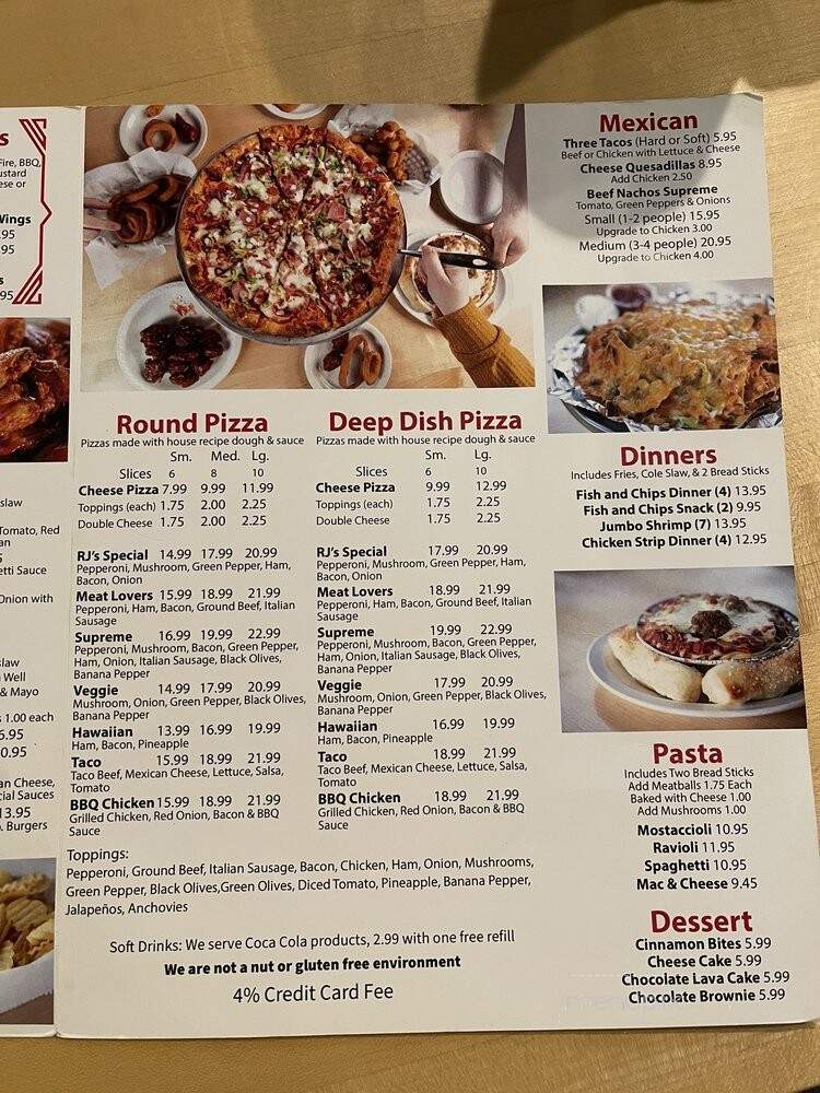 R J's Pub - Rochester Hills, MI menu_pic