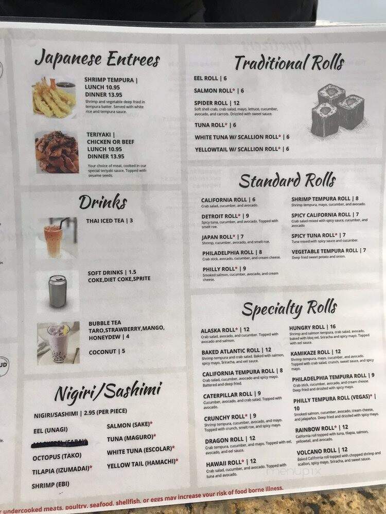 Pudthi & Sushi - Rochester Hills, MI menu_pic