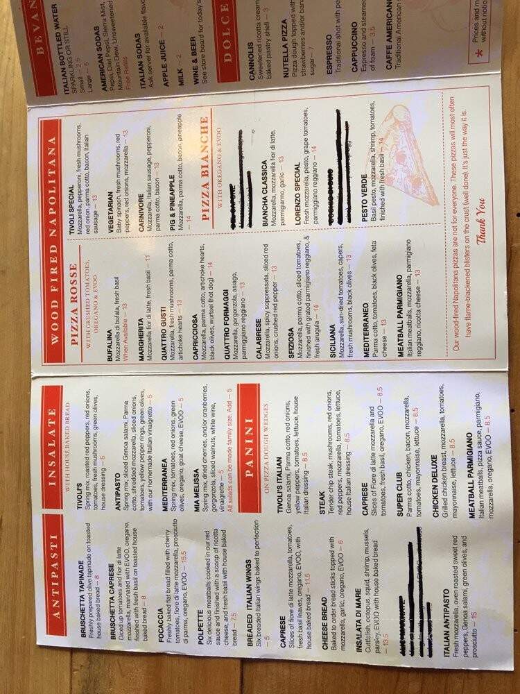 Tivoli's Wood Brick Oven Pzzr - Utica, MI menu_pic