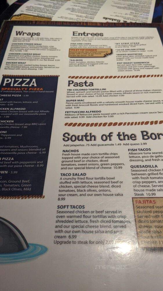 Shark Club - Waterford, MI menu_pic