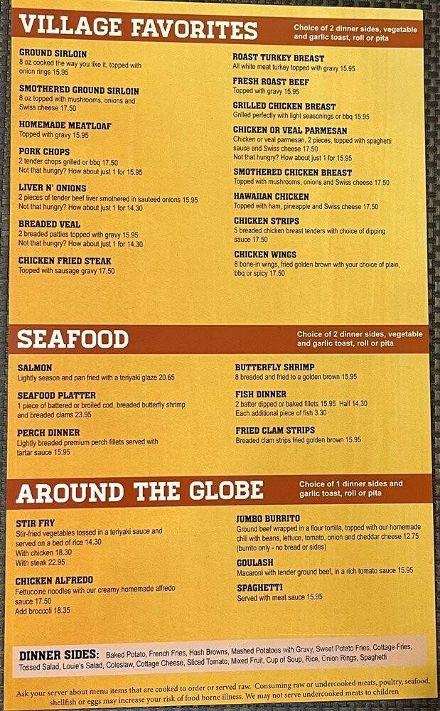 Village Place - Waterford, MI menu_pic