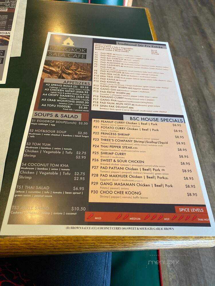 Bangkok Sala Cafe - Farmington Hills, MI menu_pic