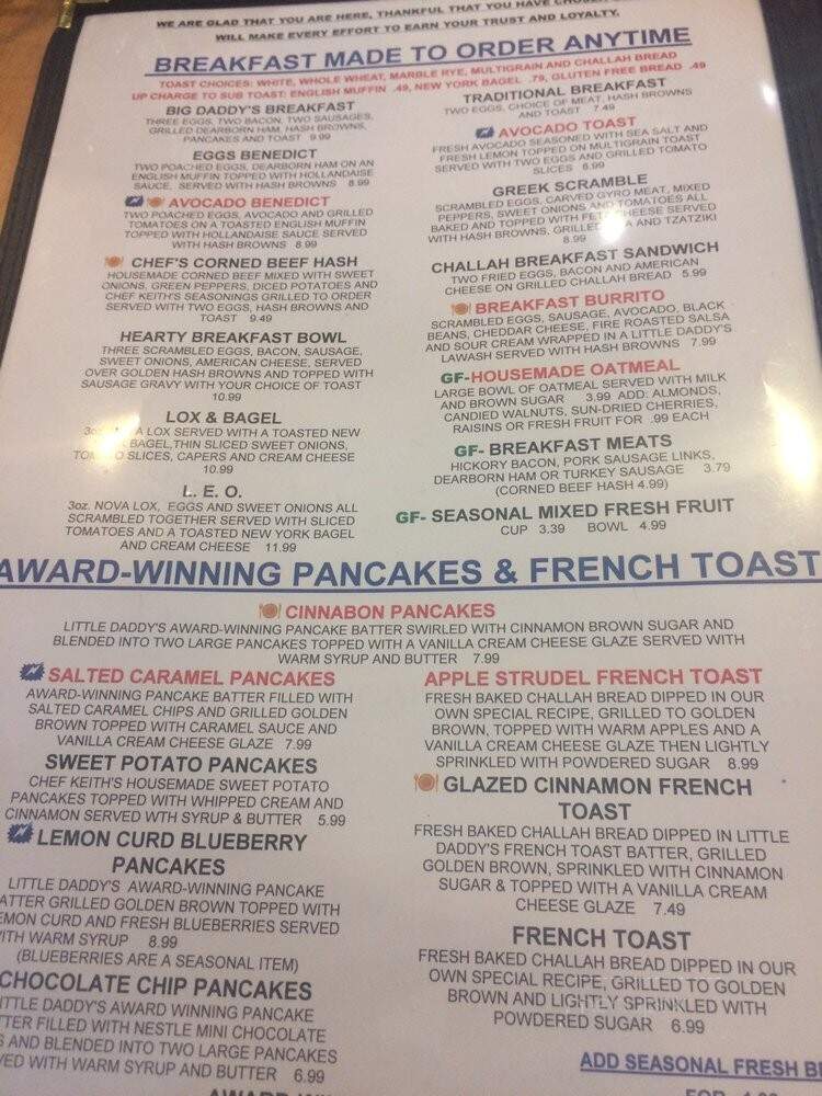 Little Daddy - Farmington Hills, MI menu_pic