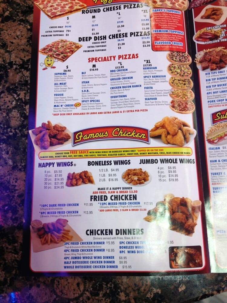 Happy's Pizza - Pontiac, MI menu_pic