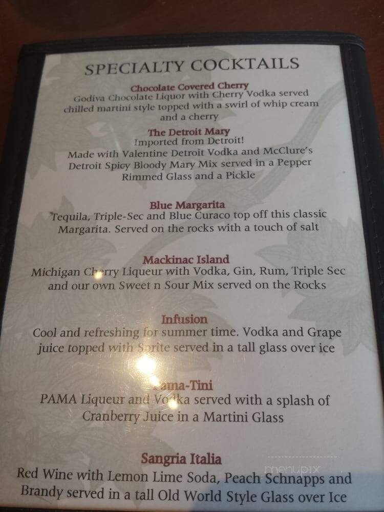Palazzo Di Bocce - Lake Orion, MI menu_pic