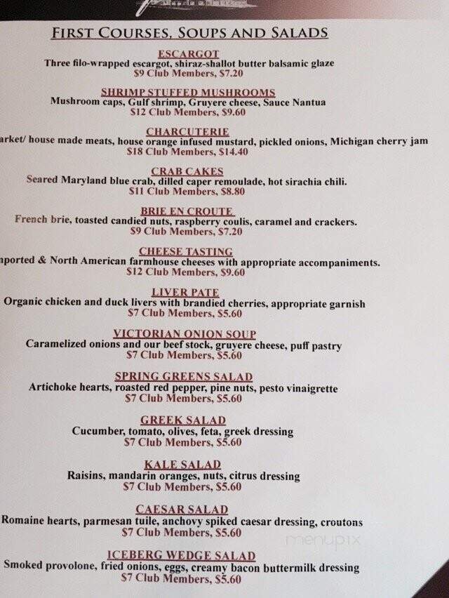 Historic Holly Hotel - Holly, MI menu_pic